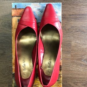 Red heels 2 inch heels